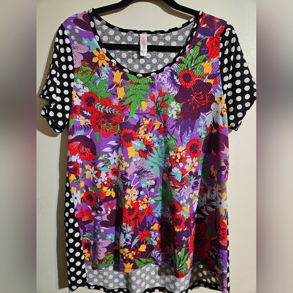 LuLaRoe Womens Multicolor Floral Blouse - Picture 3 of 4